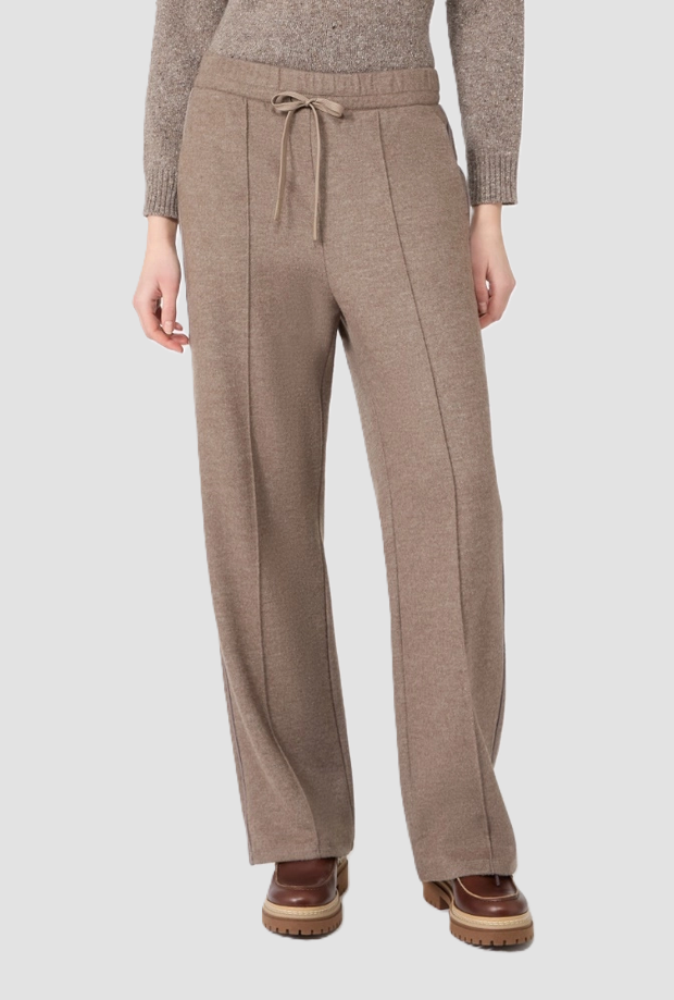 Pantalone in jersey drap donna marron glacé 