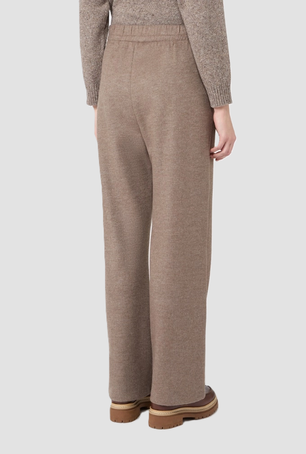 Pantalone in jersey drap donna marron glacé 