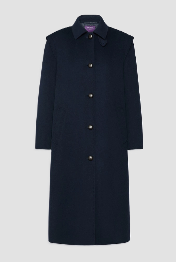 Cappotto in lana donna blu notte 