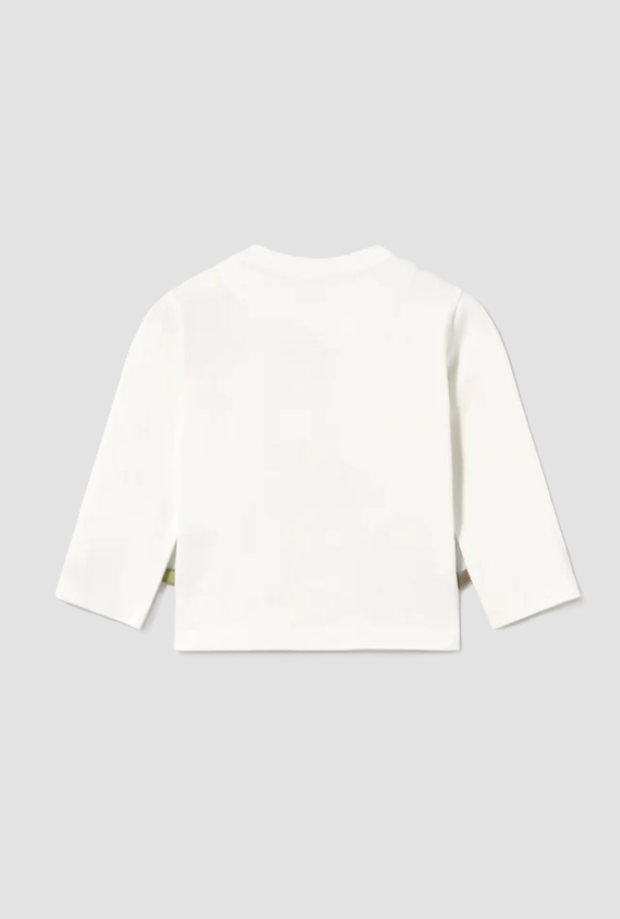 Maglia con dinosauri bambino bianco 