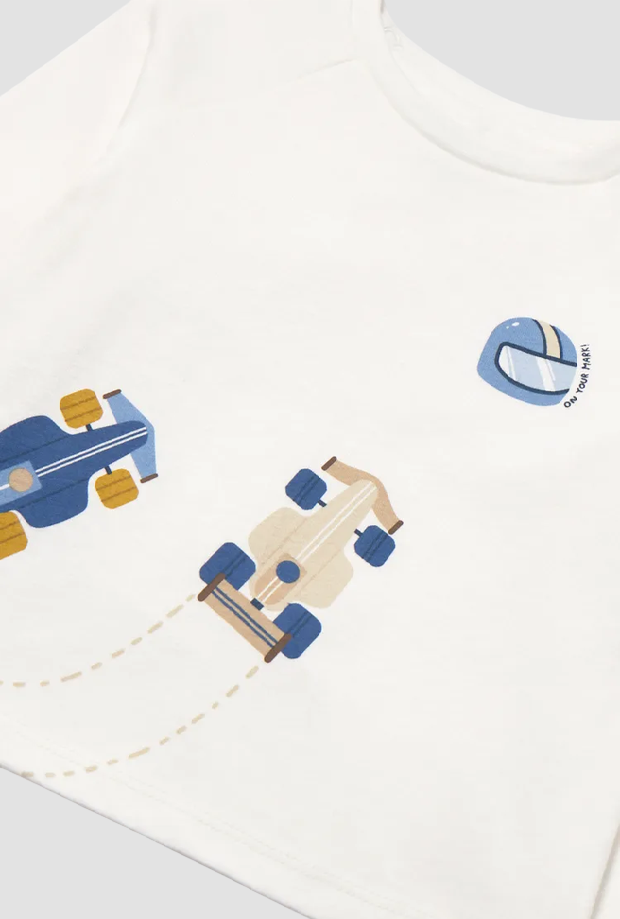 Maglia corsa bambino bianco 