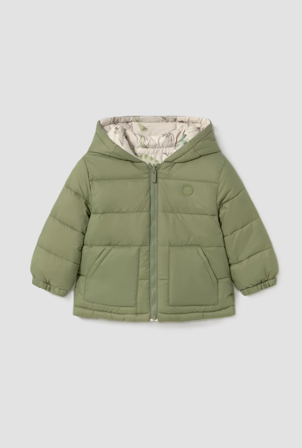 Giubbino reversibile da bambino verde alloro 