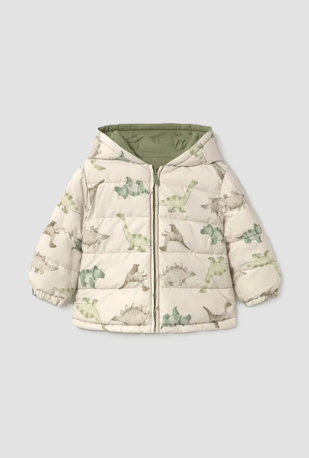 Giubbino reversibile da bambino verde alloro 