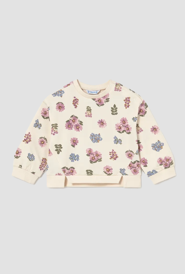 Maglia a fantasia floreale bambina soia 