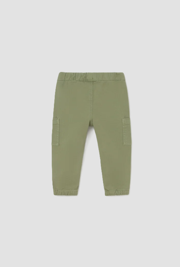 Pantalone jogger cargo bambino verde alloro 