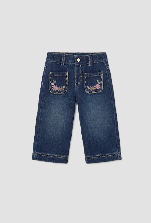 Jeans bambina blu scuro 