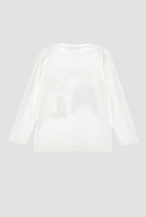 T-shirt cowgirl bambina panna 