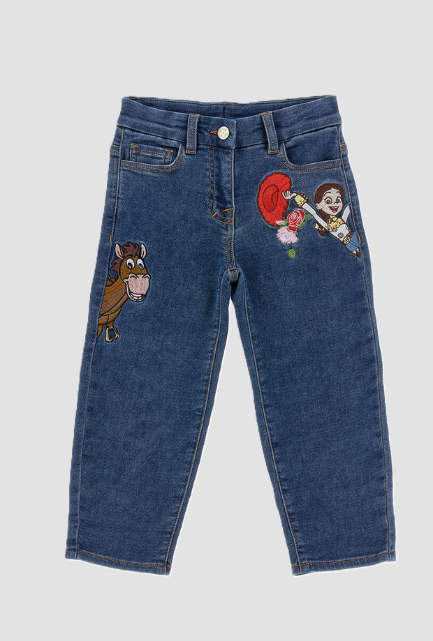 Jeans con applicazioni Toy Story bambina blu 
