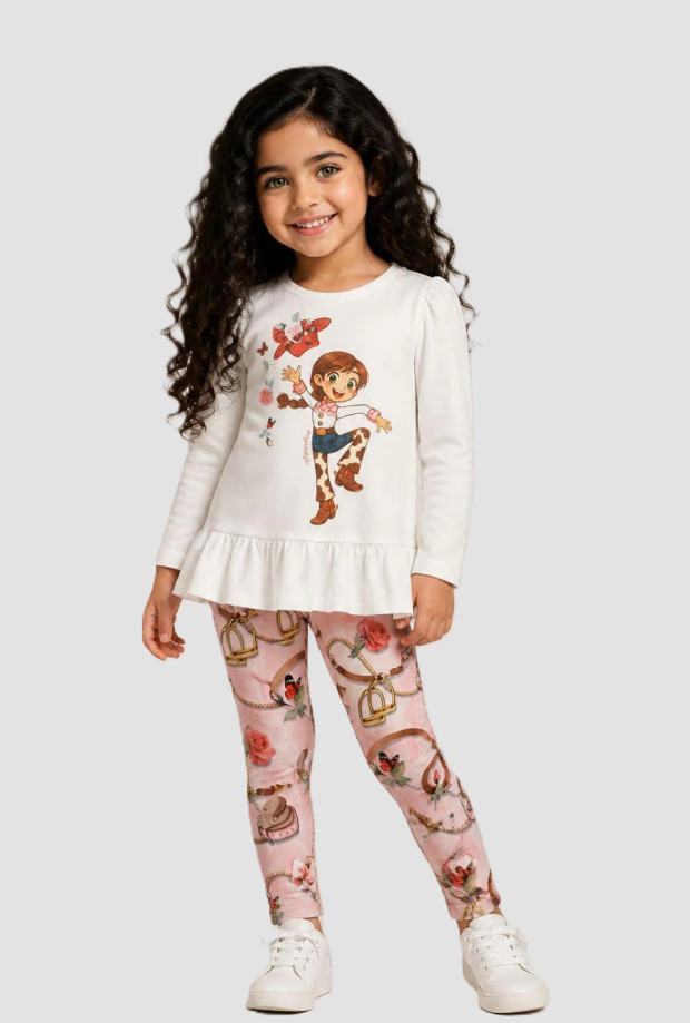 Completo Toy Story bambina panna-cipria 
