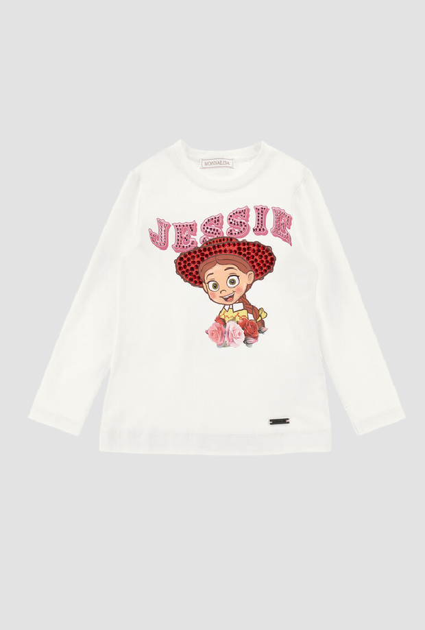 T-shirt Jessie bambina panna 