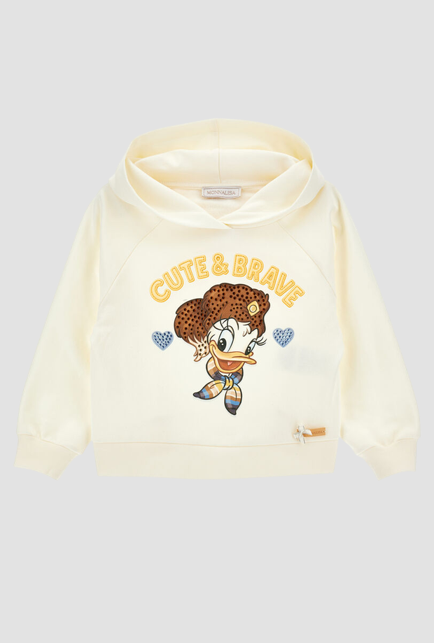 Felpa con cappuccio Disney bambina gardenia-blu 