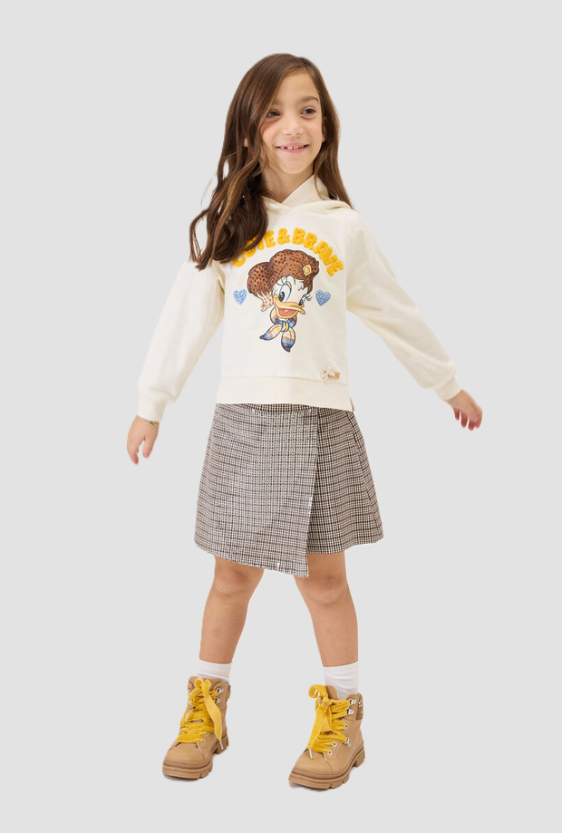 Felpa con cappuccio Disney bambina gardenia-blu 