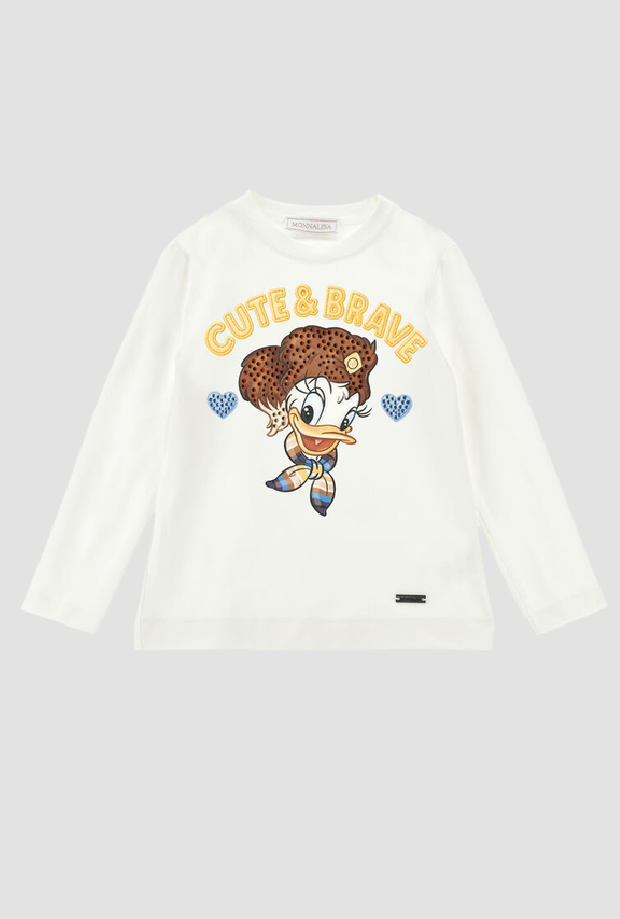 T-shirt Paperina bambina panna 