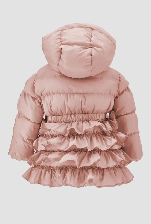 Piumino con cappuccio bambina rosa 