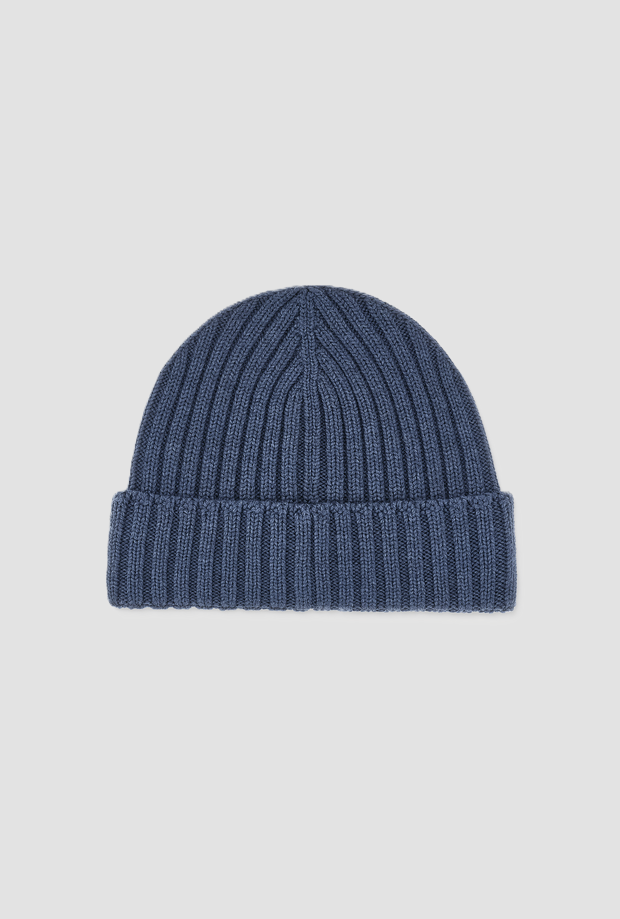 Cappello in lana uomo blu 