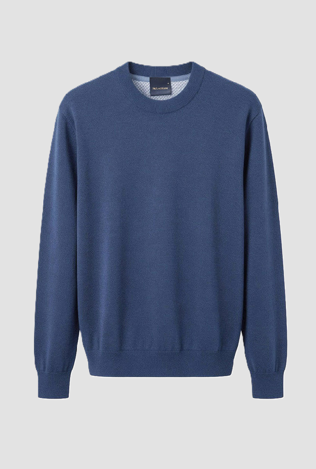 Maglia girocollo uomo blu 
