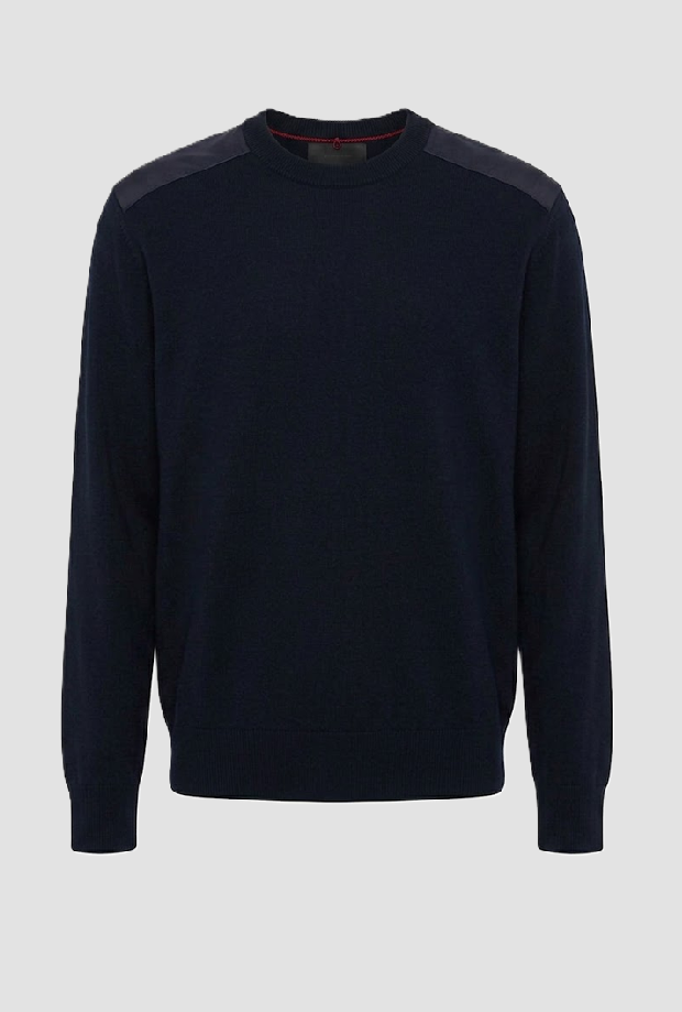 Maglia in lana a girocollo uomo navy blue 