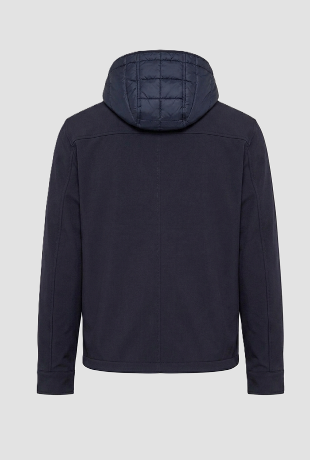 Giubbino con imbottitura e cappuccio uomo navy blue 