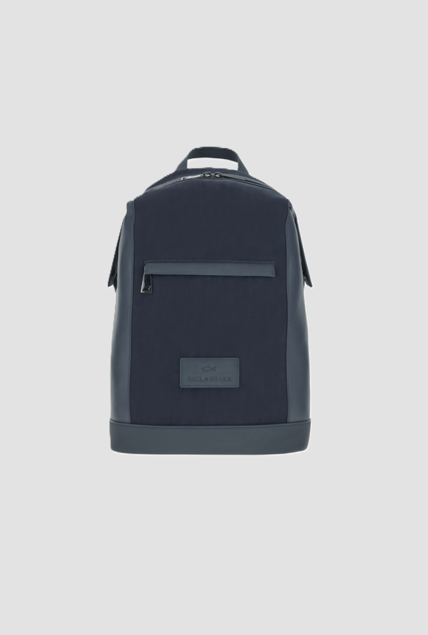 Zaino Firenze in pelle e suede uomo blu 