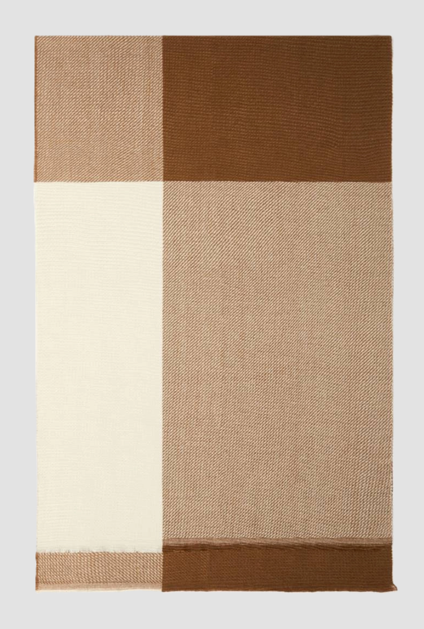Stola in plissé donna cuoio 