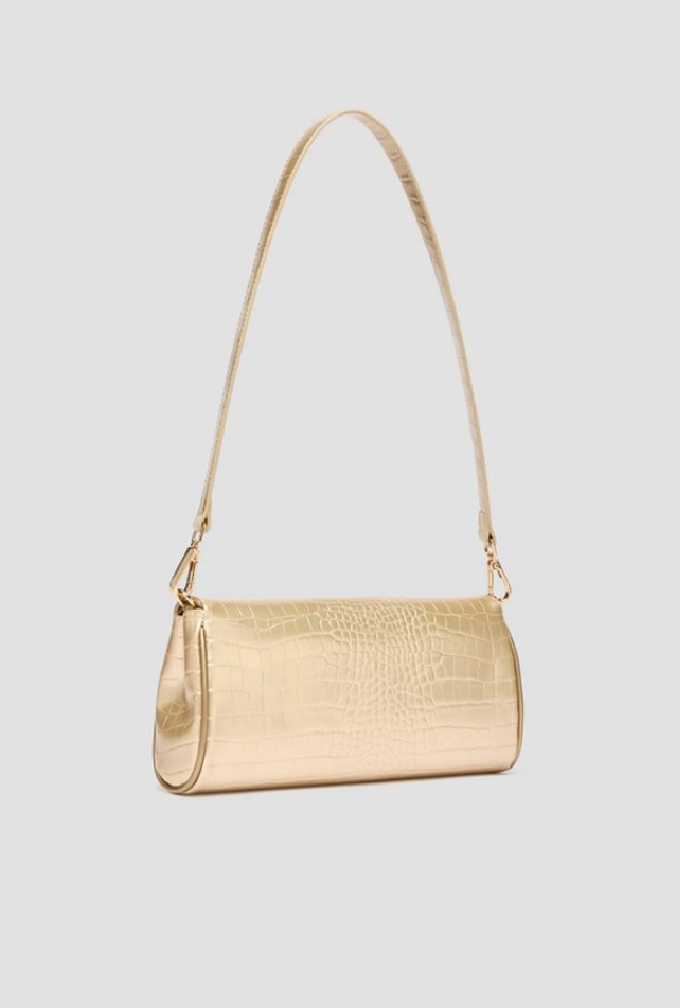 Pchette effetto coccodrillo donna oro 