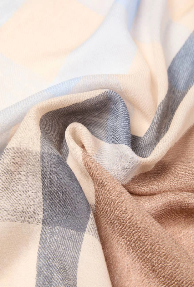 Stola in pura lana donna azzurro 