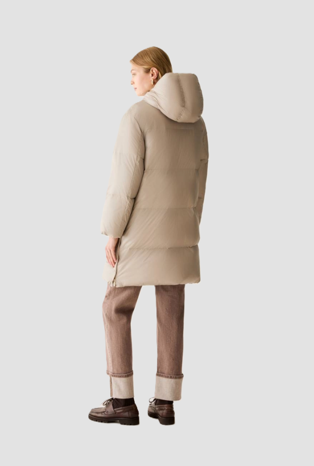 Piumino donna beige 