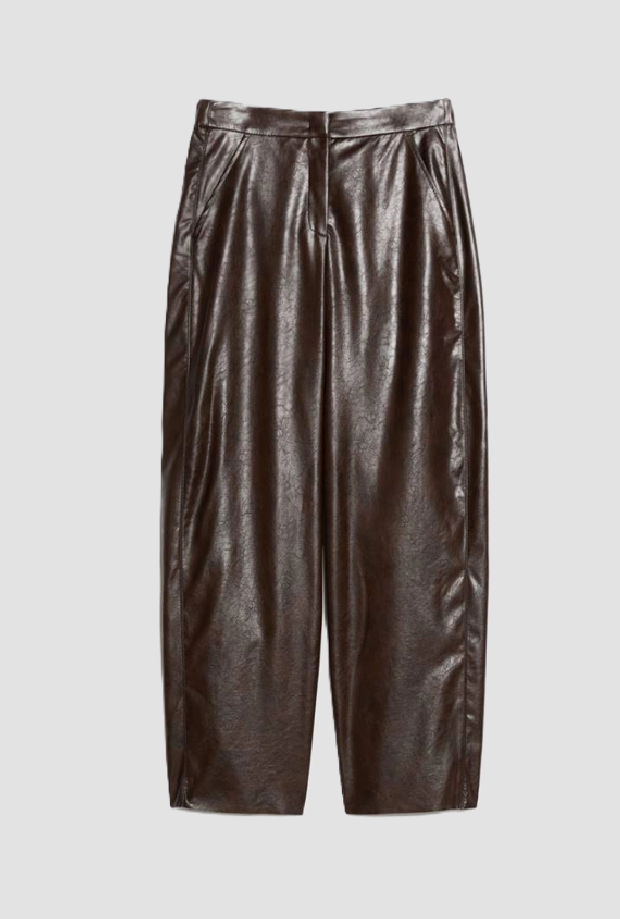 Pantalone effetto pelle da donna testa di moro 