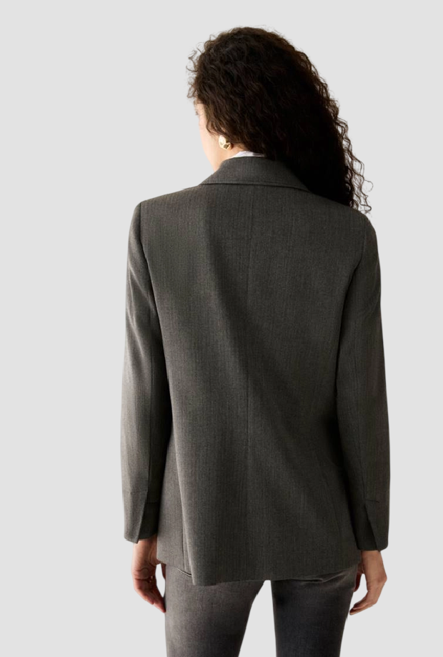 Giacca doppiopetto da donna grigio 
