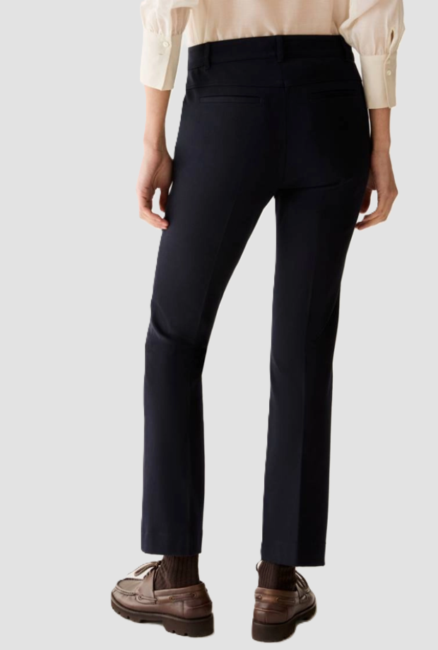 Pantalone mini-flare donna blu 