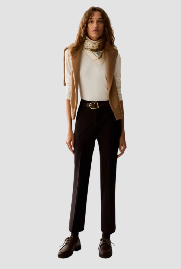 Pantalone mini-flare donna testa di moro 