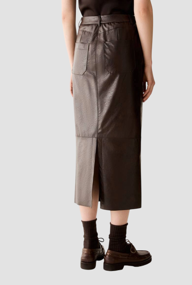Gonna in similpelle donna testa di moro 