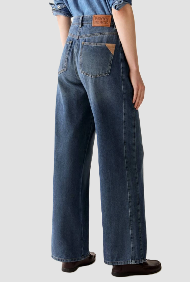 Jeans puddle fit donna blue 