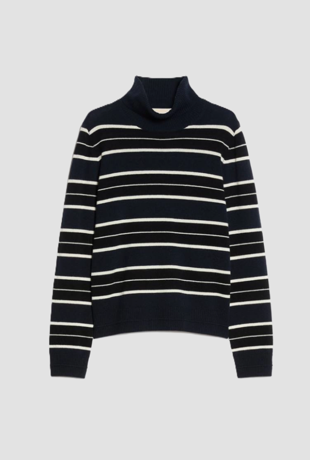 Dolcevita a righe donna navy blue 