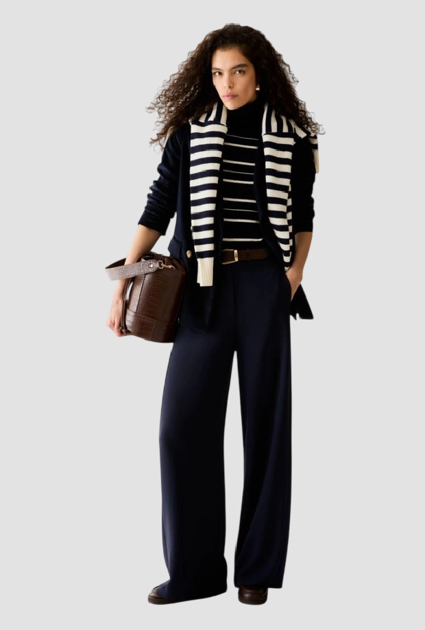Dolcevita a righe donna navy blue 