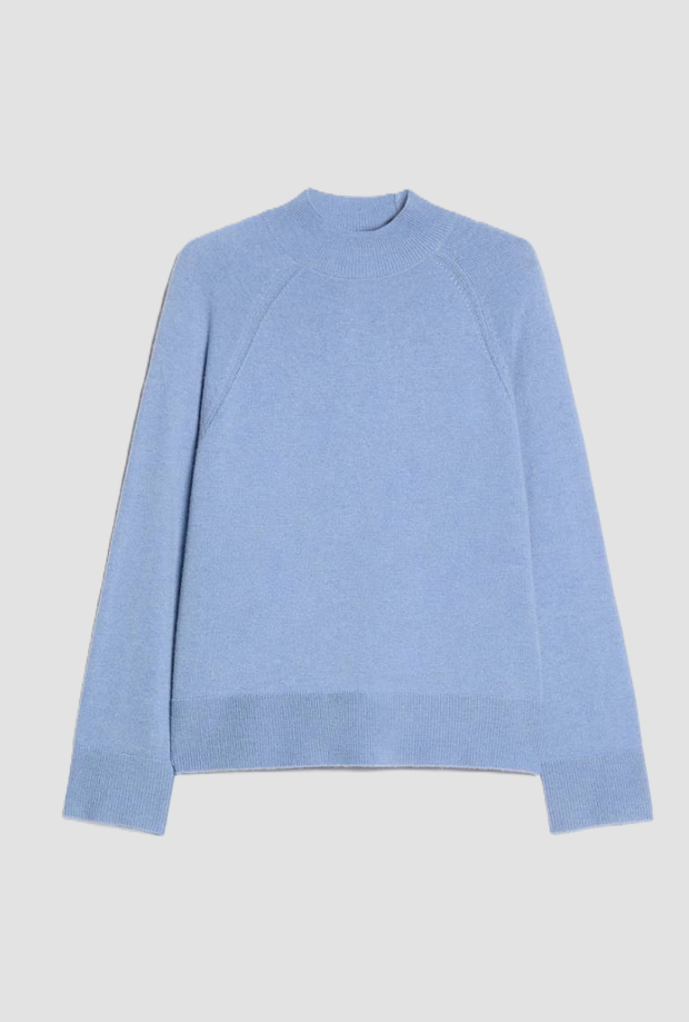 Maglia a lupetto donna azzurro 