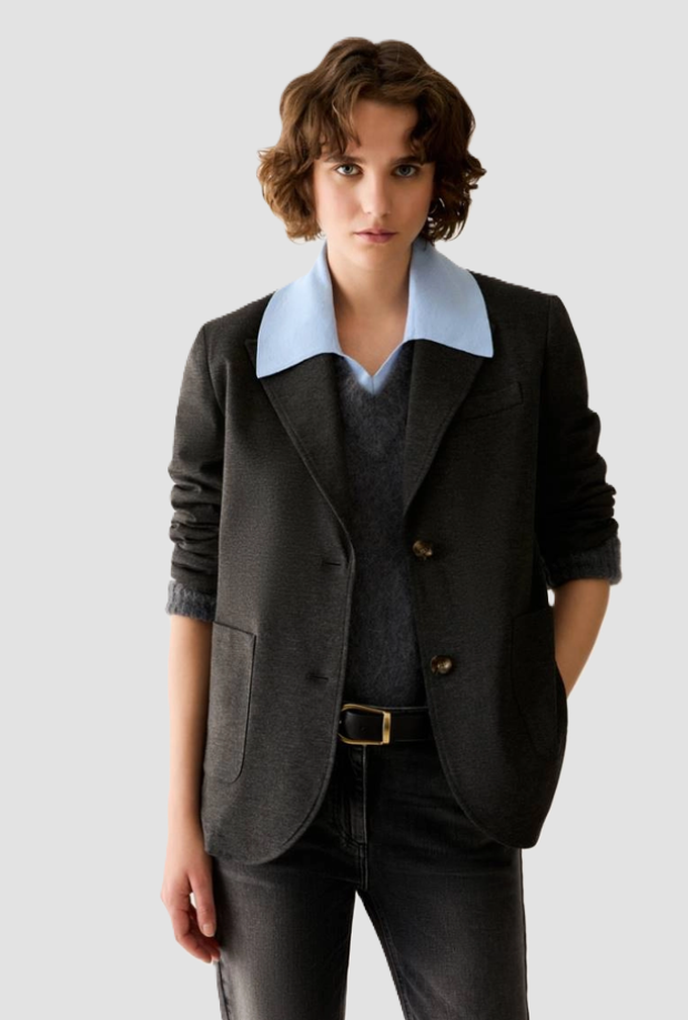 Giacca in jersey donna grigio 