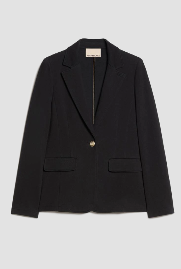 Giacca slim fit donna nero 