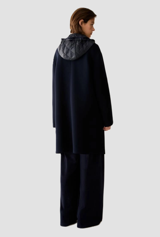 Cappotto con cappuccio donna navy blue 
