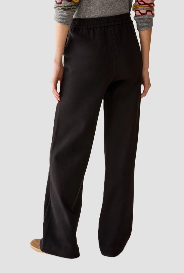 Pantalone gamba larga donna nero 