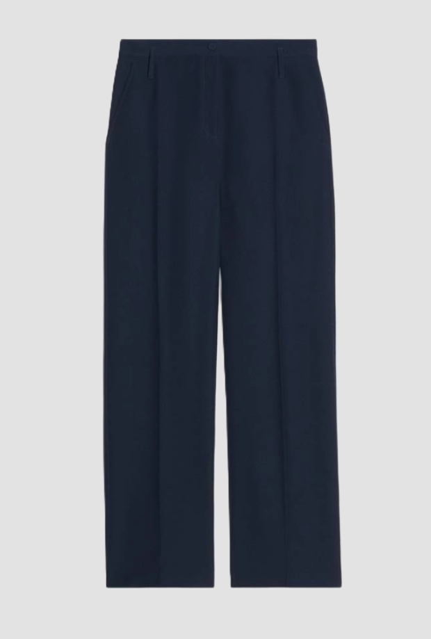 Pantalone straight fit donna blu 