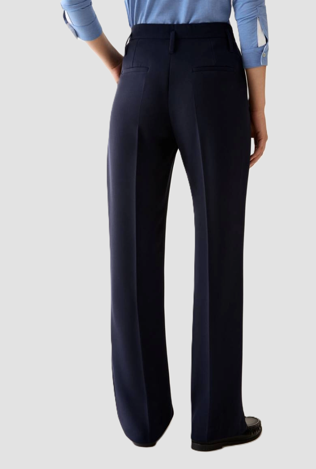 Pantalone straight fit donna blu 