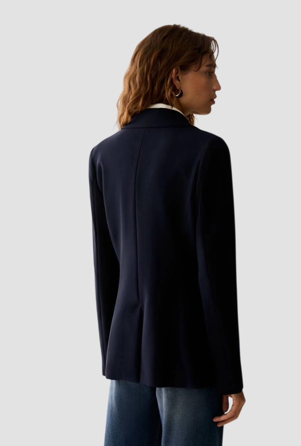 Giacca monopetto donna blu 
