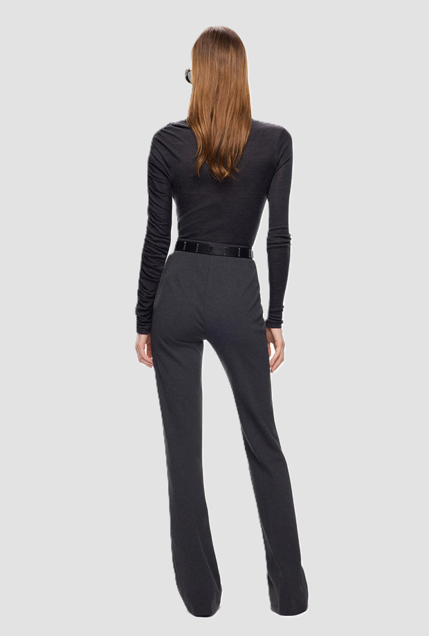 Pantalone in punto stoffa donna grigio 