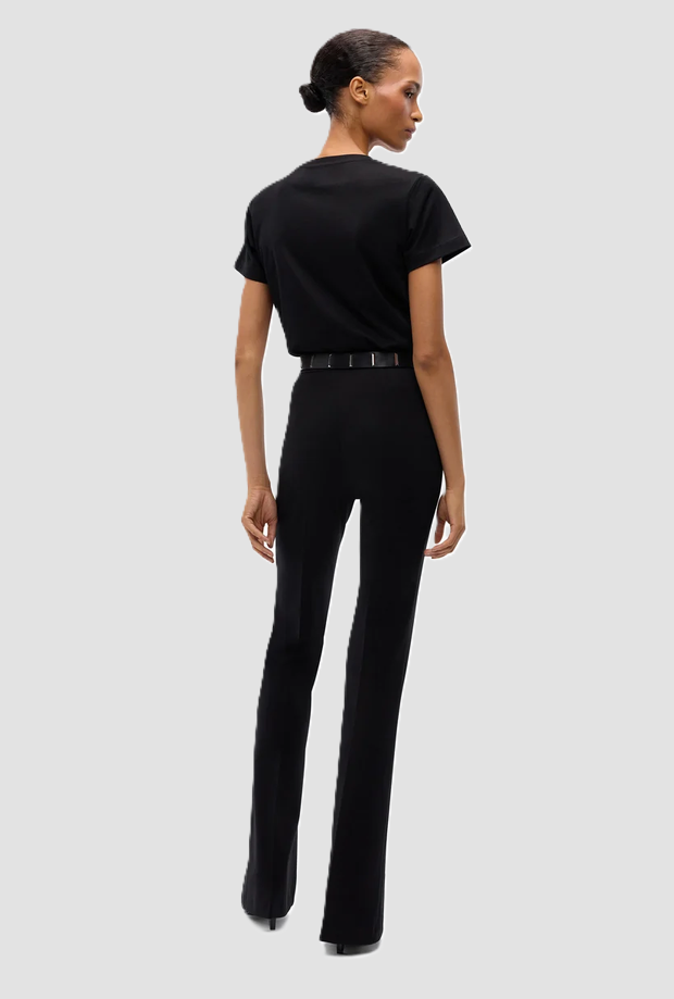 Pantalone in punto stoffa donna nero 