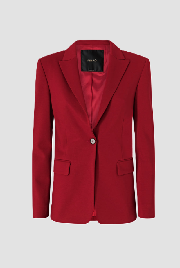 Giacca monopetto donna rosso 