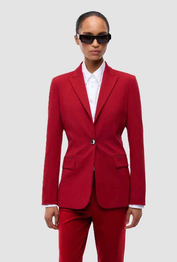 Giacca monopetto donna rosso 