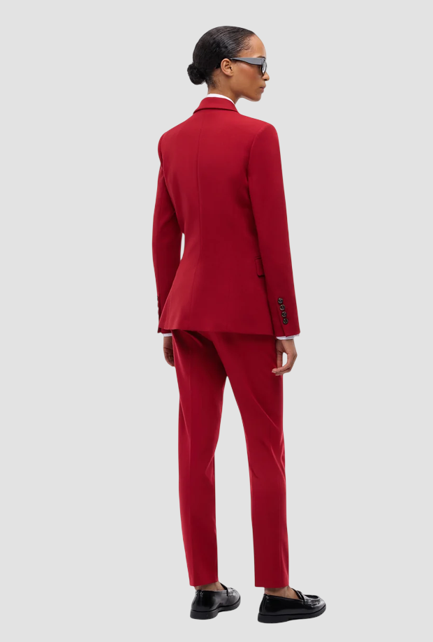 Giacca monopetto donna rosso 