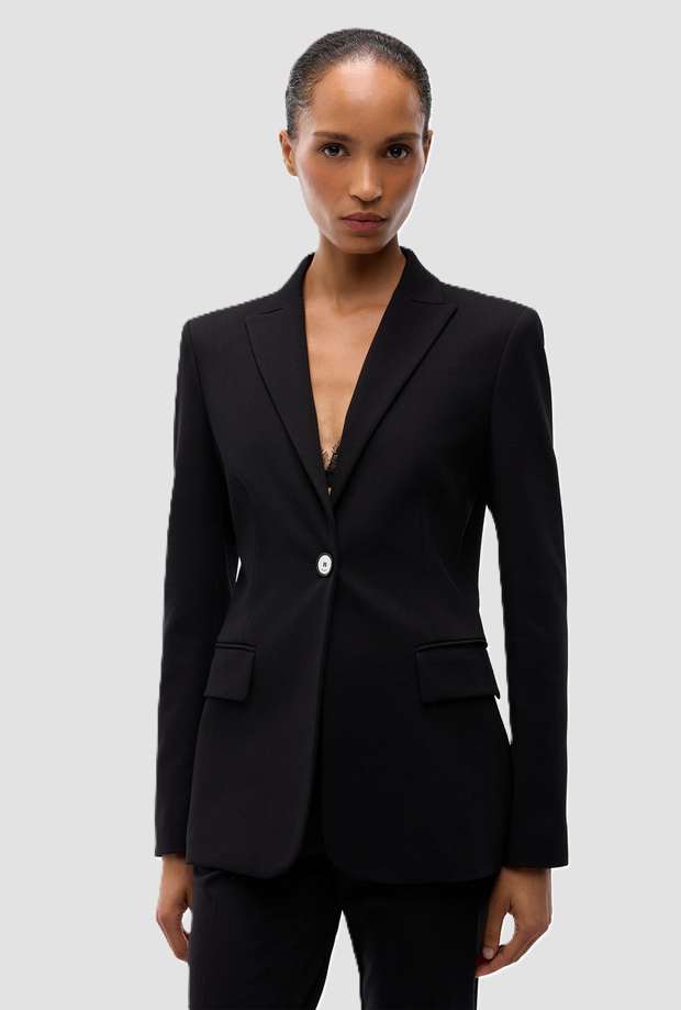 Giacca monopetto donna nero 
