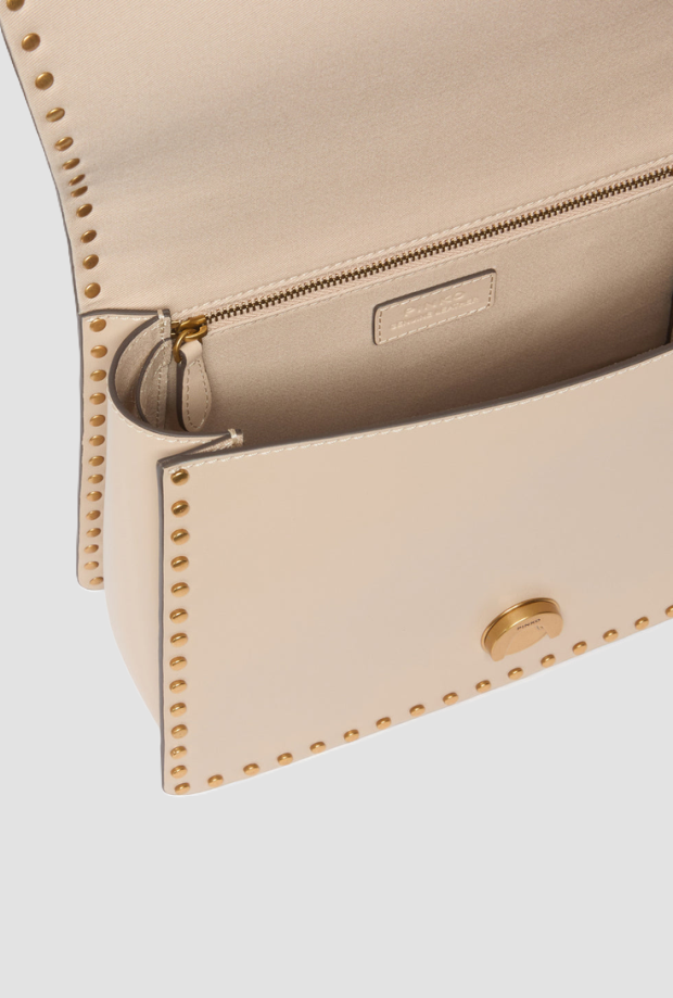 Borsa Love Bag media a mano da donna beige 